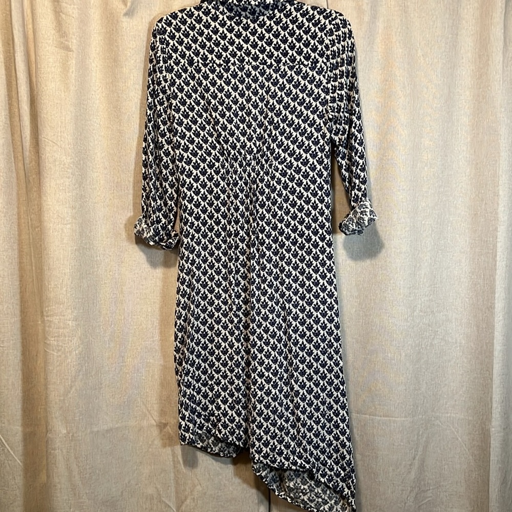 Mint Velvet Blue Twist Front Asymmetric Shirt Dress Size 4 (UK 8) - Picture 7 of 11